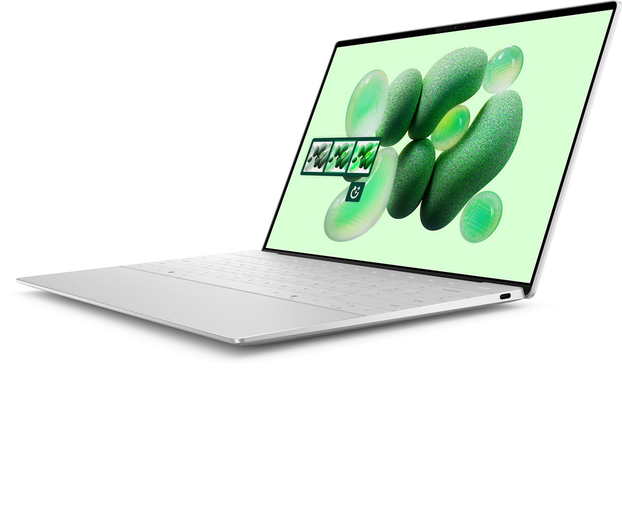 A computer with a green screen

Description automatically generated