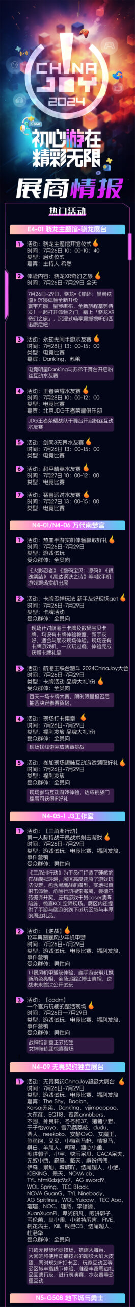 重磅!2024 ChinaJoy 展商展台活动汇总(部分),ChinaJoy百达计划KOL名单公布 https://popsoft.com/wp-content/uploads/2024/07/%E5%B1%95%E8%A7%88%E6%B4%BB%E5%8A%A8-01-scaled.jpg
