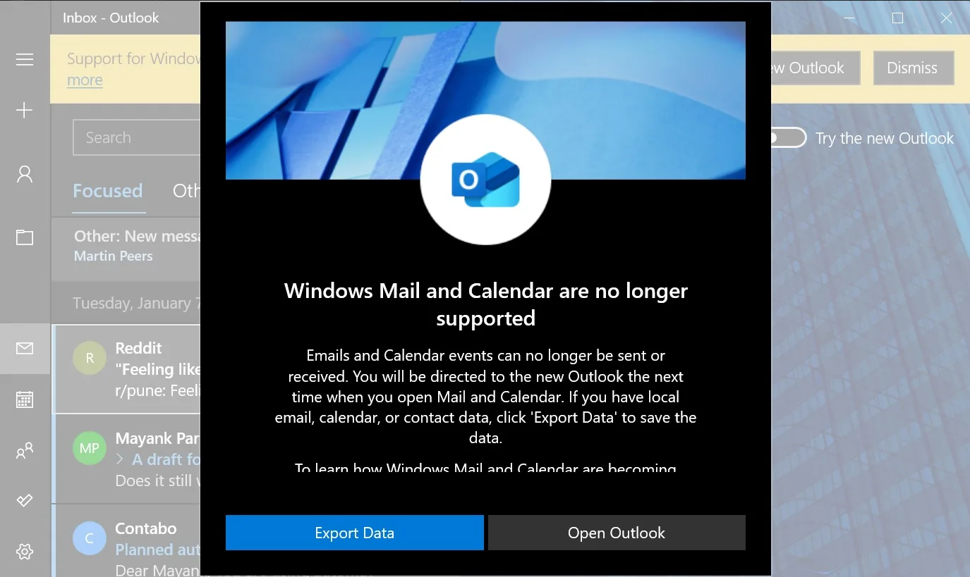 微软宣布停更Outlook Lite：明年10月起仅保留完整版应用