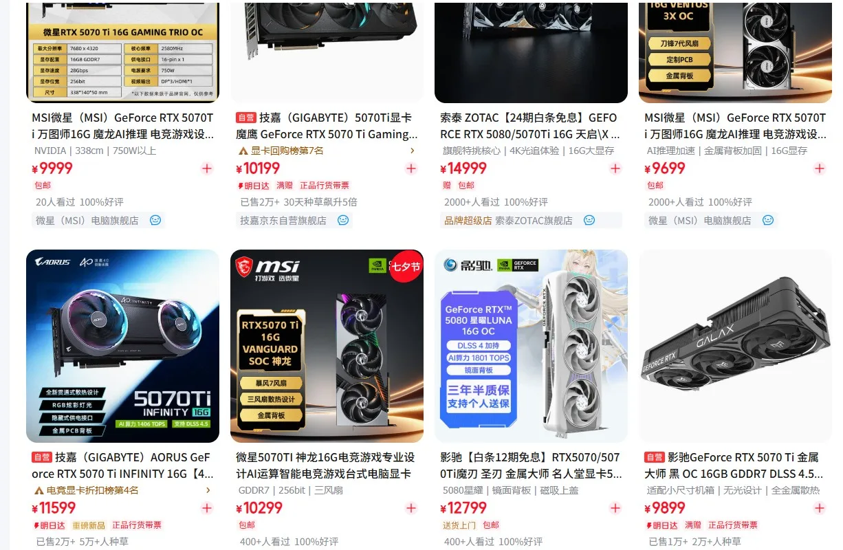 5070 Ti涨价1