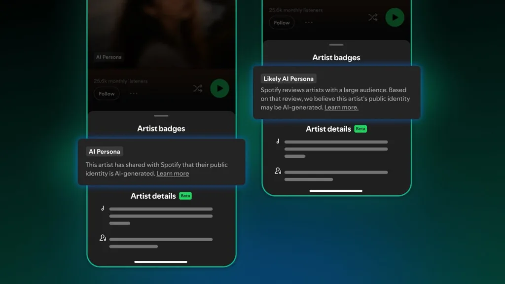 Spotify上线“AI Persona”标识并限制虚拟歌手推荐渠道 https://popsoft.com/wp-content/uploads/2026/08/73d20ffc44d1327-1024x576.webp